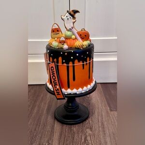 Halloween Drip Cake Decor - Orange and Black